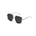 Lunettes de soleil polygonales chic avec monture dorée et verres noirs dégradés - Monture Argent Verres Gris