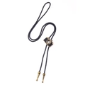 Cravatta bolo retrò con ciondolo a forma di fotocamera vintage e cordino nero - Bronzo Antico