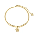 Elegantes Armband aus vergoldetem S925 Sterlingsilber mit feinem Pfirsichblüten-Anhänger - Gold (DY150580-S-K-NA) / 925er Silber