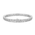 Bracciale tennis classico in argento sterling S925 con zirconi rotondi da 3 mm - Argento 925 / Taglia 16 (16cm)