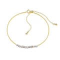 Pulsera minimalista de plata de ley S925 con cuentas en colores oro y plata - Cuentas Irregulares Bicolor Oro y Plata (DY150425-S-Q-NA) / Plata 925