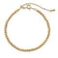 Bracciale in argento S925 dorato con perline a mezzaluna e chiusura a moschettone - Argento 925 / Oro (DY150338-S-G-NA)