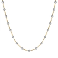 S925 silver bohemian necklace with gold and silver beads featuring spiral textures - 925 Silver / Gold + Silver
