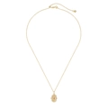 Collana a sfere in oro 18K con ciondolo di rubino e cornice di zirconi su sfondo bianco - Argento 925 / Ciondolo Medaglione Buddha Oro (DY191359-S-G-BO)