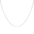 Collar minimalista de plata de ley S925 con eslabones rectangulares plateados - Cadena de Eslabones Rectangulares (DY191269) / Plata 925 / Oro blanco
