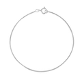 Pulsera de cadena de serpiente de plata esterlina S925 con acabado liso y cierre de resorte - Plateado (15cm)