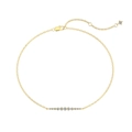 Bracelet exquis en argent S925 doré avec une rangée dégradée de diamants étincelants - Bracelet Zirconia Dégradé / Or (DY150634)