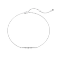 Bracelet en argent S925 avec cristaux dégradés étincelants et charm fleur délicat - Bracelet Zirconia Dégradé / Couleur Or Blanc (DY150634)