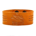 Breites Lederarmband Skorpion in Orange mit geprägtem Motiv und Tierkreiszeichen - Skorpion