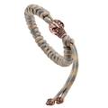 Paracord-Armband mit Vintage-Kupfer-Totenkopfperlen im Camouflage-Webmuster - Khaki Camouflage