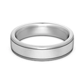 Minimalistische S925 sterling zilveren ring met matte geborstelde afwerking en zwarte lijnen - US 10 / Gematteerde Brede Ring Stijl / Zilver Heren