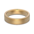 Minimalistische gouden S925 zilveren ring met geborstelde matte en gepolijste afwerking - US 10 / Gematteerde Brede Ring Stijl / Goud Heren
