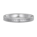 S925 sterling silver ring featuring vintage wheat pattern and milgrain edge detail - US 5 / Silver Tone Women's Wheat Ear Carved Style (DY121193)