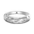 Eleganter S925 Sterlingsilber Sternring mit mattem Finish und funkelnden Zirkoniasteinen - US 5 / Silber