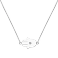 Collana Hamsa in argento sterling 925 con pendente in zircone lucido per donne - Argento 925 / Argento