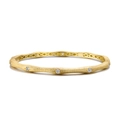 S925 sterling silver wave bracelet in golden finish with matte texture and zircon inlay - Floral & Stripe / Gold