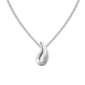 Elegante collana con ciondolo a goccia in argento sterling S925 con finitura lucidata - Argento 925 / Platino (DY190853-S-W-NA)
