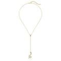 Elegante collar lariat de serpiente en plata S925 bañada en oro con pavé de circonitas - Plata 925 / Dorado