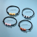 Adjustable woven sports bracelets with football, basketball and baseball beads - Sport Ball Mixed Styles