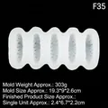 Silikonform mit 5 Mulden in Seegurkenform für Fondant Schokolade und Kunstharz-Basteln - 7# Transparent F35