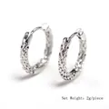 Irregular twisted geometric hoop earrings in silver tone copper with 1.8cm diameter - Silver