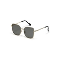 Grote gouden cat-eye zonnebril met gedraaide touwstructuur en donkergrijze glazen - Gouden Frame Grijze Lens