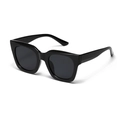 Gafas de sol cuadradas negras de gran tamaño con montura gruesa y lentes oscuros - Negro Brillante / Gris