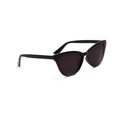 Occhiali da sole cat-eye neri classici da donna con montatura lucida e lenti scure - Nero Lucido / Grigio