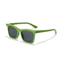 Occhiali da sole quadrati oversize con montatura verde lucido e lenti grigio scuro - Montatura Verde Lenti Grigie