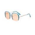 Occhiali da sole oversize a giorno con montatura blu e lenti sfumate arancioni - Montatura Blu Lente Arancione