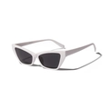 Occhiali da sole vintage gatto con montatura bianca e lenti grigio scuro UV400 - Montatura Bianca Lenti Grigie