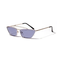 Lunettes de soleil dorées élégantes avec verres violets translucides et monture géométrique - Violet