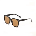 Lunettes de soleil hip-hop carrées avec monture noire et verres marron - Monture Noire Verres Thé