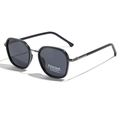 Gafas de sol polarizadas TR90 con puente metálico y lentes de protección UV400 - Azul Mate