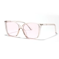 Y2K oversized square sunglasses with transparent pink frames and tinted lenses - Millennium Pink