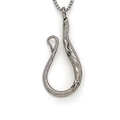 Collana con ciondolo lucertola argento retrò con catena a scatola stile punk da uomo - Argento