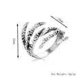 Vintage Punk Drachenkralle Ring aus Legierung für Damen und Herren mit Maßangaben und 6g - Silber