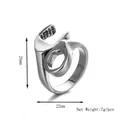 Retro punk wrench ring in silver finish with a bold industrial twist for men and women - Silver