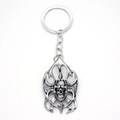 Gotischer Schlüsselanhänger aus Silberlegierung mit Totenkopf und Punk-Streetstyle - Silber