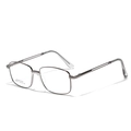 Montura de gafas rectangular metálica gris oscuro para hombre y mujer en ángulo de 45 grados - Color gunmetal