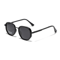 Klassische schwarze TR90 Polarisierte Sonnenbrille mit UV400 Schutz und Textur - Hellschwarz