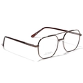 Montatura per occhiali vintage in acciaio inossidabile bronzo con doppio ponte SA8629 - Marrone