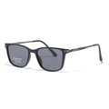 Classic square TR90 polarized sunglasses with matte dark frame and UV400 protection - Matte Blue