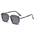 Occhiali da sole polarizzati TR90 con montatura blu scuro e lenti grigie - Blu Opaco