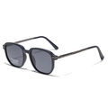 Lunettes de soleil polarisées rondes en TR90 avec protection UV400 et branches antidérapantes - Bleu Mat