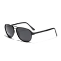 Occhiali da sole aviator polarizzati neri in TR90 con protezione UV per uomo e donna - Nero Lucido