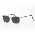 Classic square polarized sunglasses with translucent grey TR90 frames and UV400 lenses - Transparent Gray