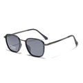 Polarized TR90 square sunglasses in blue and dark grey with UV400 protection lenses - Matte Blue