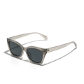 Occhiali da sole polarizzati cat-eye in TR90 con montatura grigia e lenti scure - Grigio Gelatina