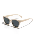 Occhiali da sole polarizzati cat eye TR90 retrò con montatura beige e lenti scure - Beige Gelatina